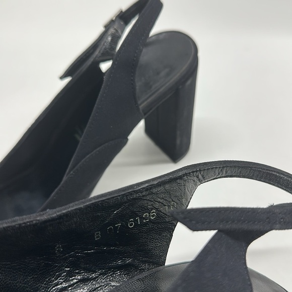 Robert Clergerie Heels High Heel Shoes Square Open Toe Ankle Strap Black Size 8 - Picture 7 of 11